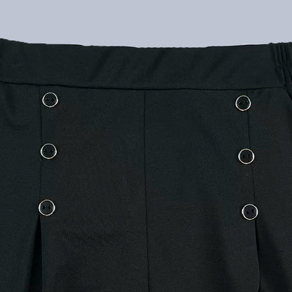 Nell™ Pantalones plisados elegantes con piernas anchas