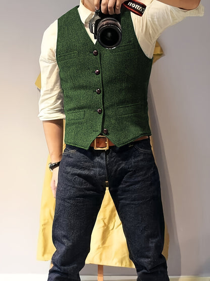 Zoltan | Chaleco Vintage de Espiga con Estilo Clásico y Elegancia Atemporal