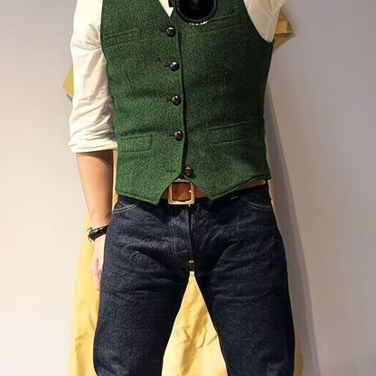 Zoltan | Chaleco Vintage de Espiga con Estilo Clásico y Elegancia Atemporal