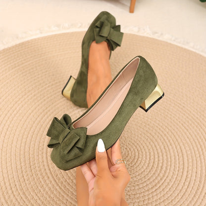 Daviella™ Zapato de mujer con moño de moda en elegante tacón grueso