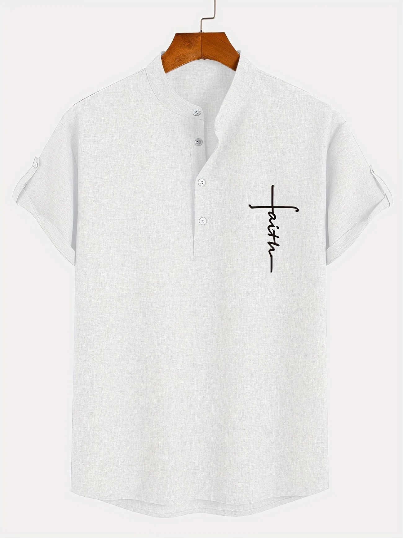 Hayes™ Camisa elegante de manga corta y cuello alto