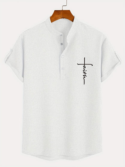 Hayes™ Camisa elegante de manga corta y cuello alto
