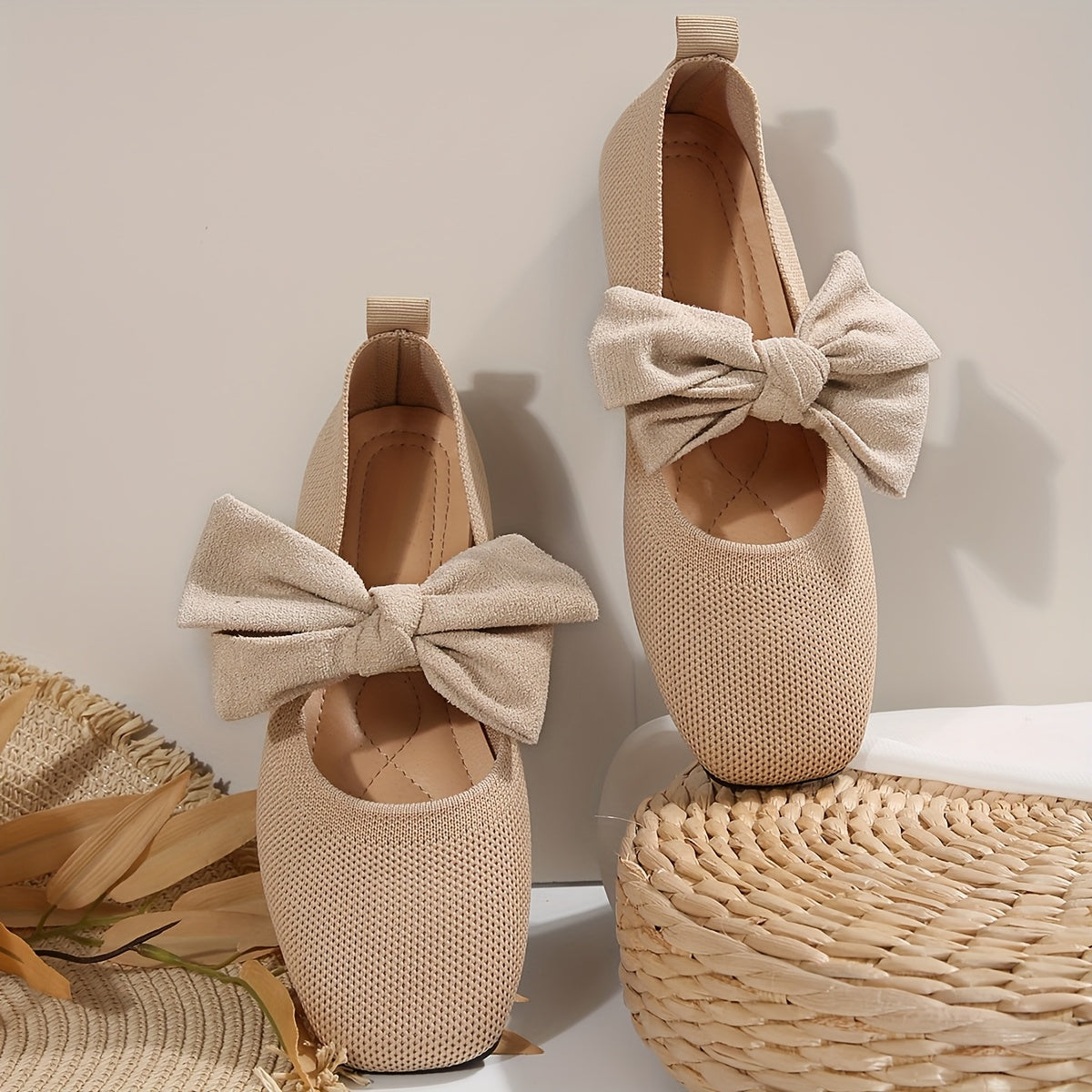 Neria™ Zapatos Planos Transpirables para Mujer con Moño Decorativo