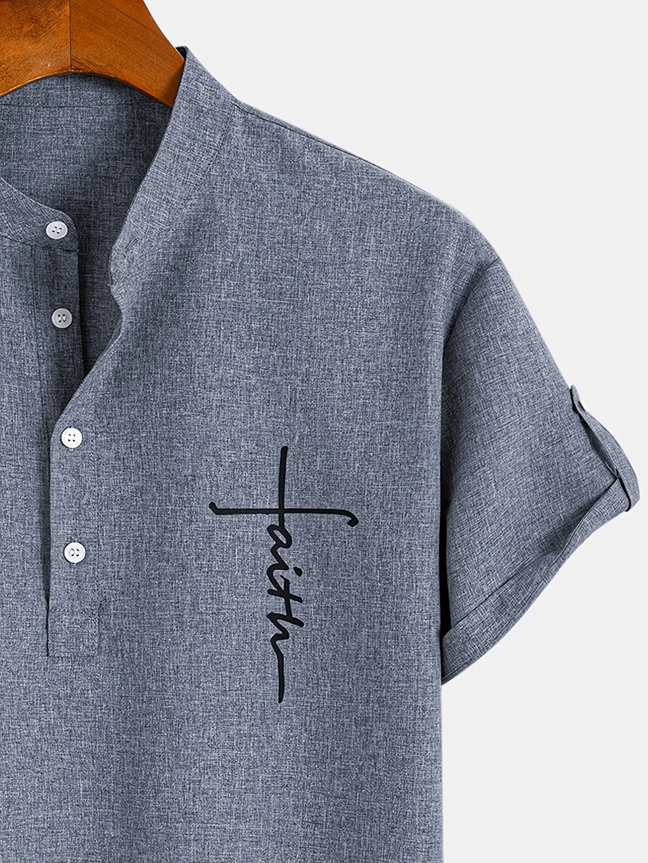Hayes™ Camisa elegante de manga corta y cuello alto