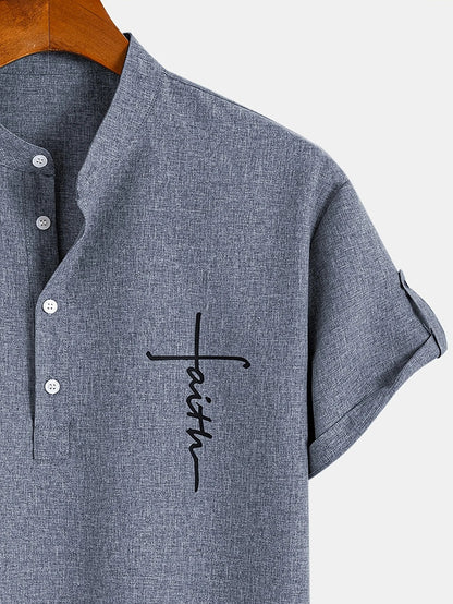 Hayes™ Camisa elegante de manga corta y cuello alto