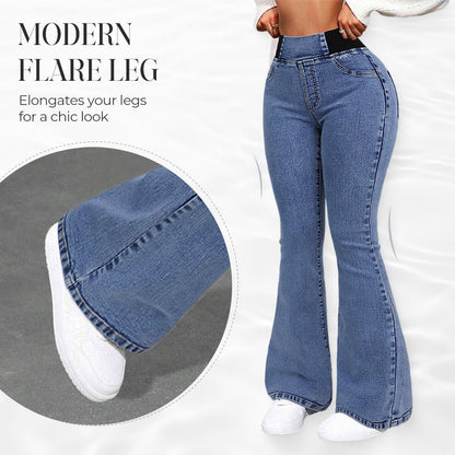 Yara™ Jeans de mujer de tiro alto con piernas elásticas