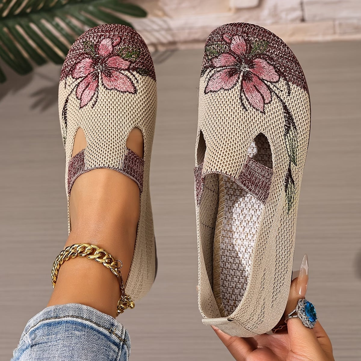 Liora™ Zapatos de mujer, transpirables, estéticos con bordado