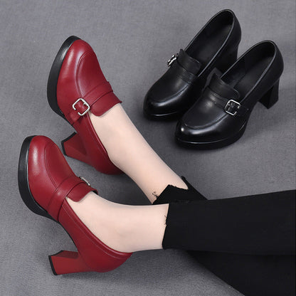 Odette™ Zapatos de cuero versátiles con tacones