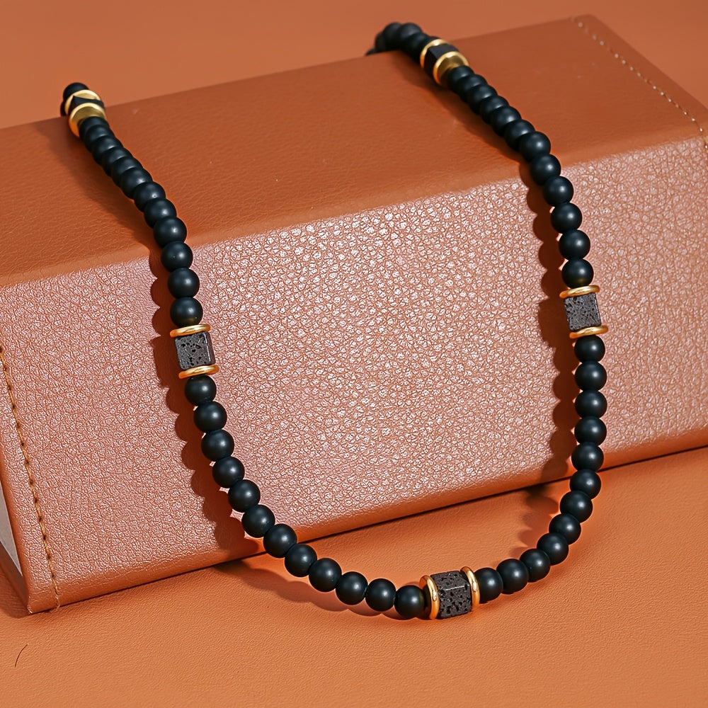 Vaxent™ Collar de Cuentas para Hombre con Estilo Minimalista y Moderno