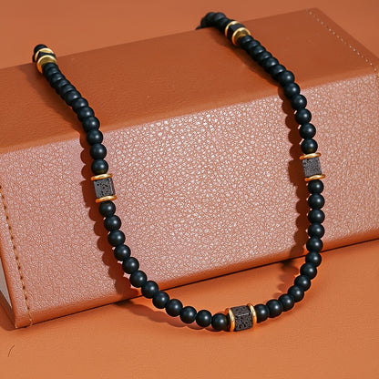 Vaxent™ Collar de Cuentas para Hombre con Estilo Minimalista y Moderno
