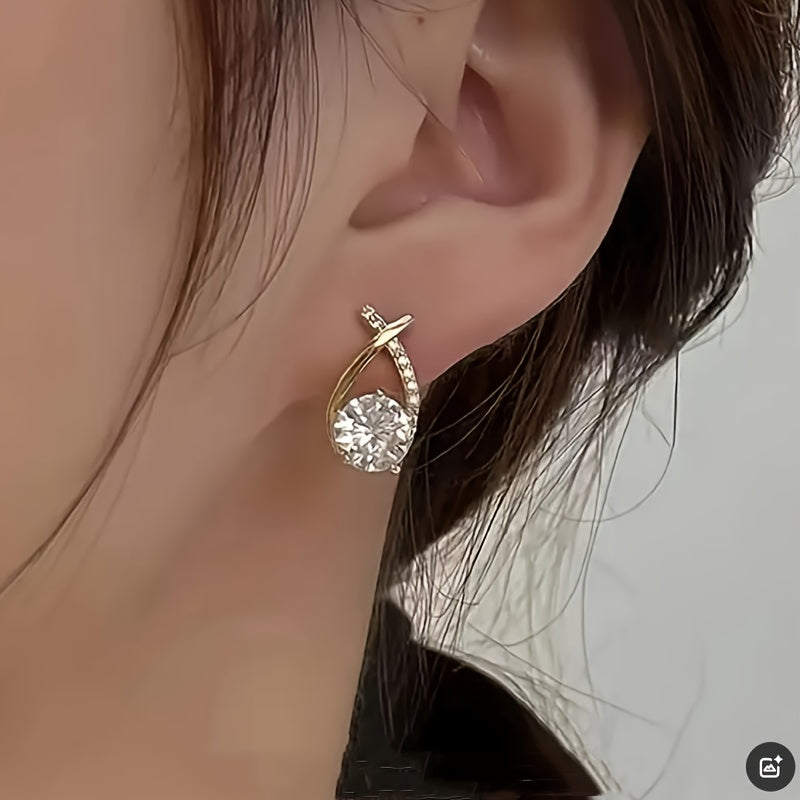 Xara™ Aretes Elegantes en Forma de Cruz para Uso Diario