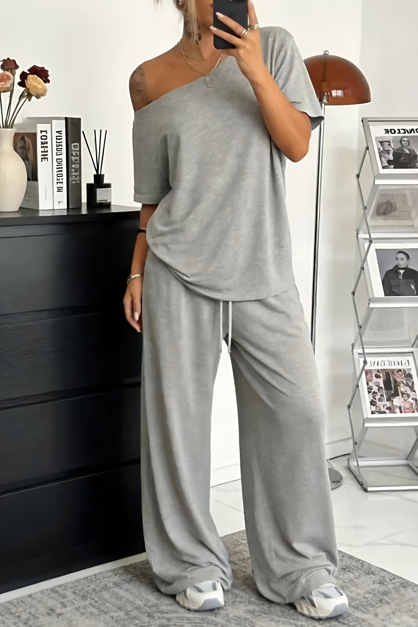 Nola™ Conjunto de Dos Piezas Off-Shoulder para Mujeres