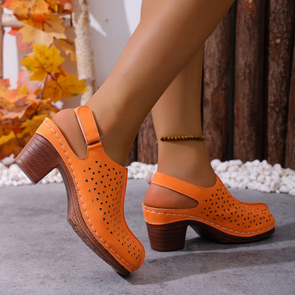 Korae™ Sandalias de Tacón con Correas Ajustables y Diseño Calado