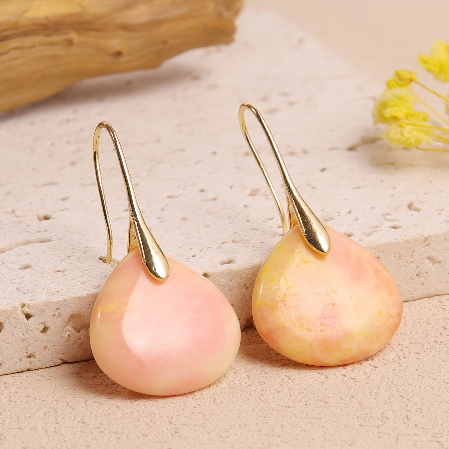 Mirea™ Aretes de Piedra Natural en Forma de Gota con Estilo Elegante