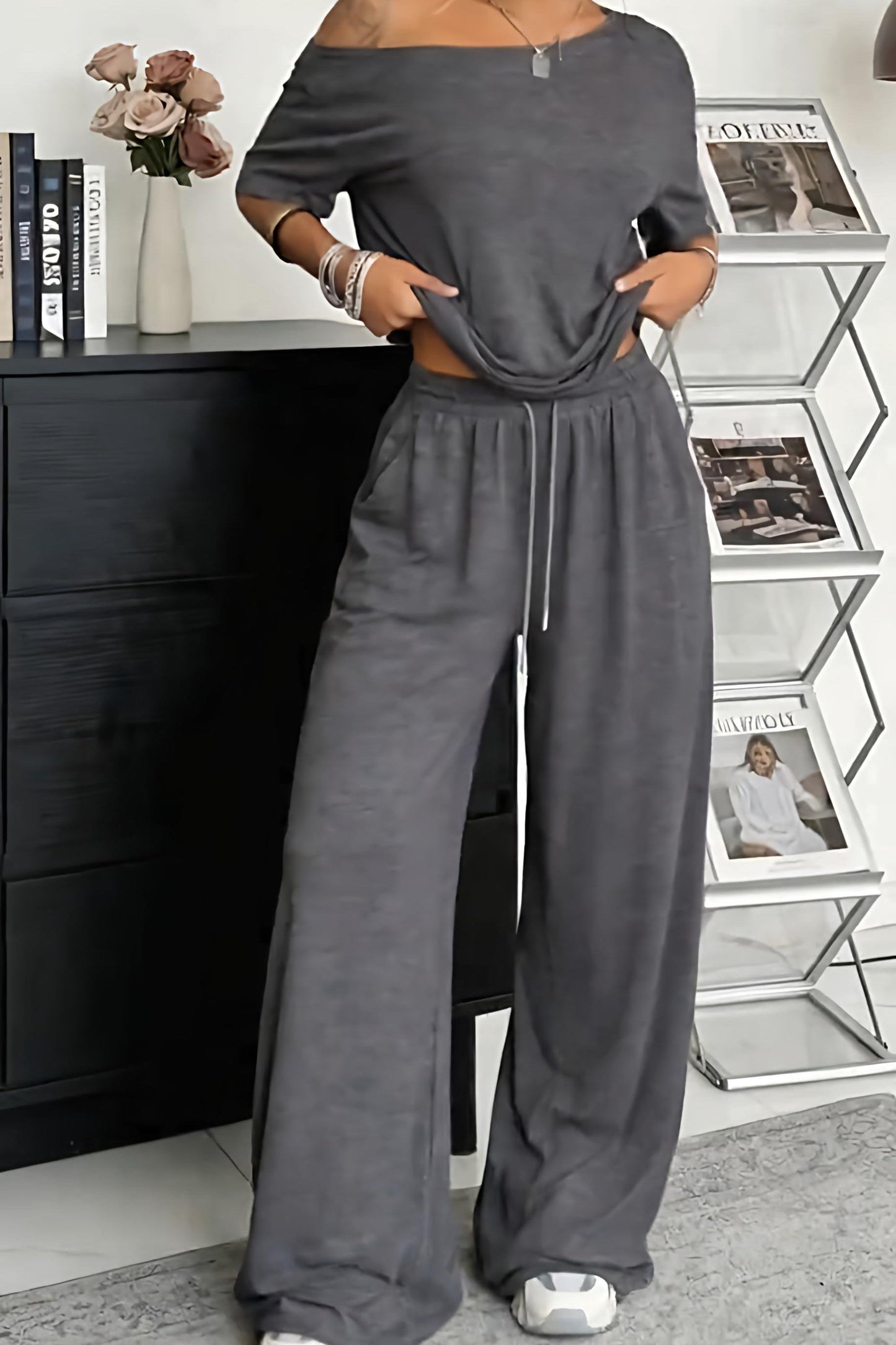 Jory™ Conjunto de Dos Piezas Off-Shoulder para Mujeres