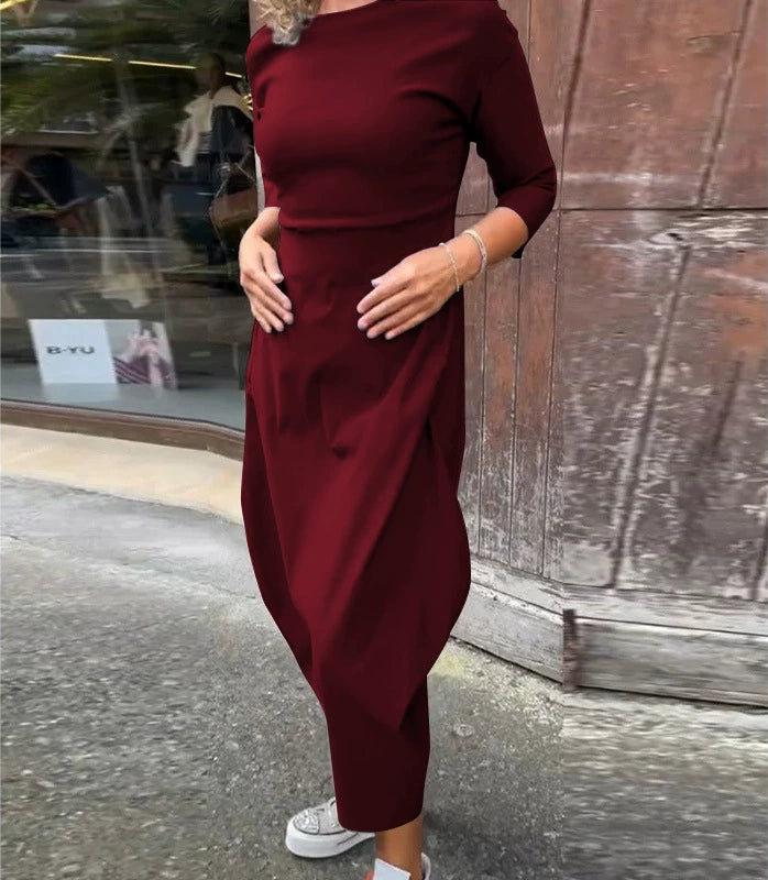 Caelune™ Vestido elegante y sencillo con bolsillos para mujer