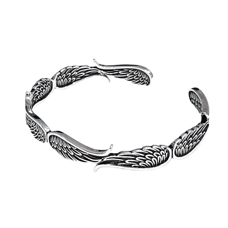 Celestium™ Pulsera Vintage con Alas de Ángel en Plata