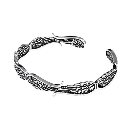 Celestium™ Pulsera Vintage con Alas de Ángel en Plata