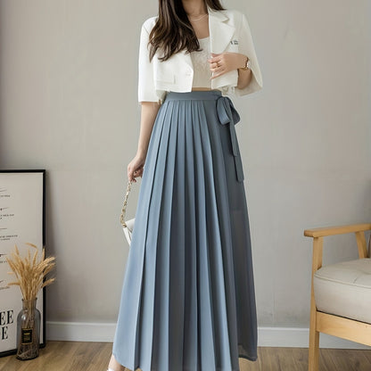 Caexine™ Pantalón de Pierna Ancha con Pliegues y Corte Elegante