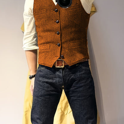 Zoltan | Chaleco Vintage de Espiga con Estilo Clásico y Elegancia Atemporal
