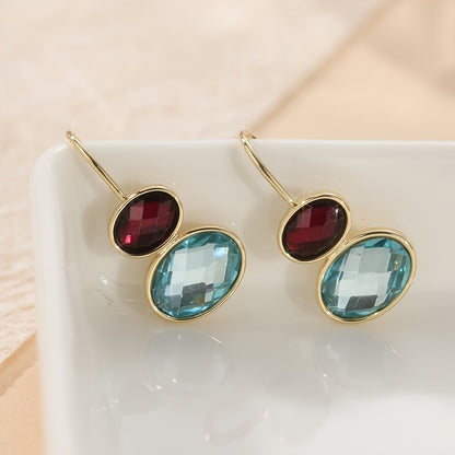 Perla™ Aretes Colgantes Ovalados con Diseño Artesanal Elegante