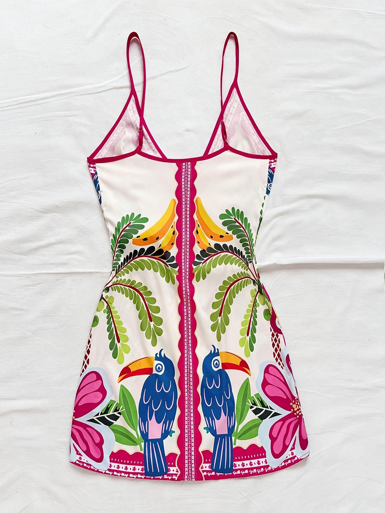 Dara™ Vestido Largo Tropical con Escote en V y Estampado Floral