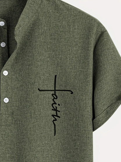 Hayes™ Camisa elegante de manga corta y cuello alto