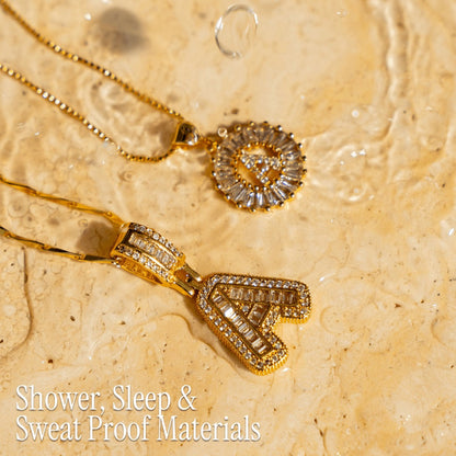 Primrose™ Collares Iniciales de Letra con Diamantes de 14k (2 piezas)