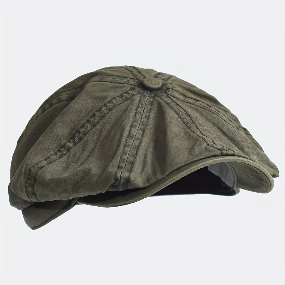 Kavento™ Gorra Octagonal Vintage de Algodón con Visera Clásica