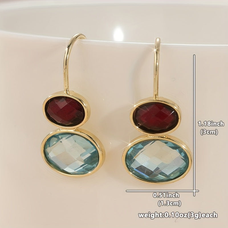 Perla™ Aretes Colgantes Ovalados con Diseño Artesanal Elegante