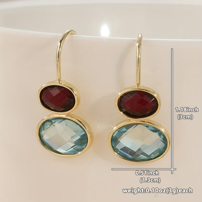 Perla™ Aretes Colgantes Ovalados con Diseño Artesanal Elegante