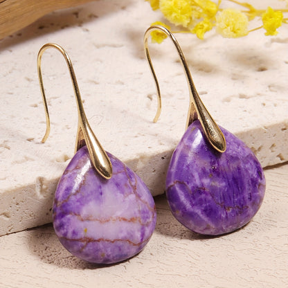 Mirea™ Aretes de Piedra Natural en Forma de Gota con Estilo Elegante