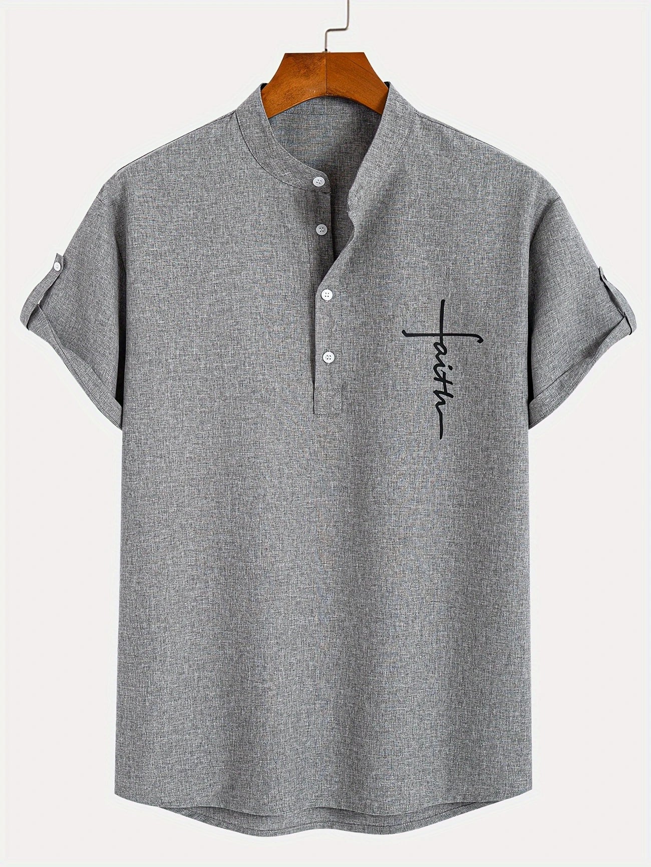Hayes™ Camisa elegante de manga corta y cuello alto