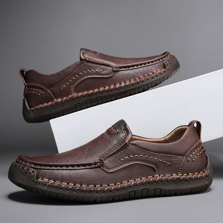 Zorvik™ Mocasines Británicos para Hombre con Costuras Artesanales y Suela Antideslizante