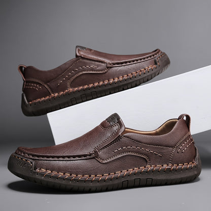 Zorvik™ Mocasines Británicos para Hombre con Costuras Artesanales y Suela Antideslizante