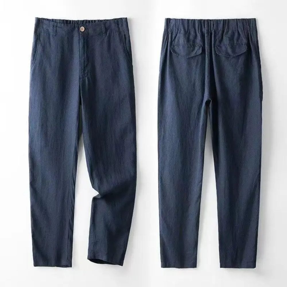 Montiero™ Conjunto de lino cómodo y transpirable para hombre