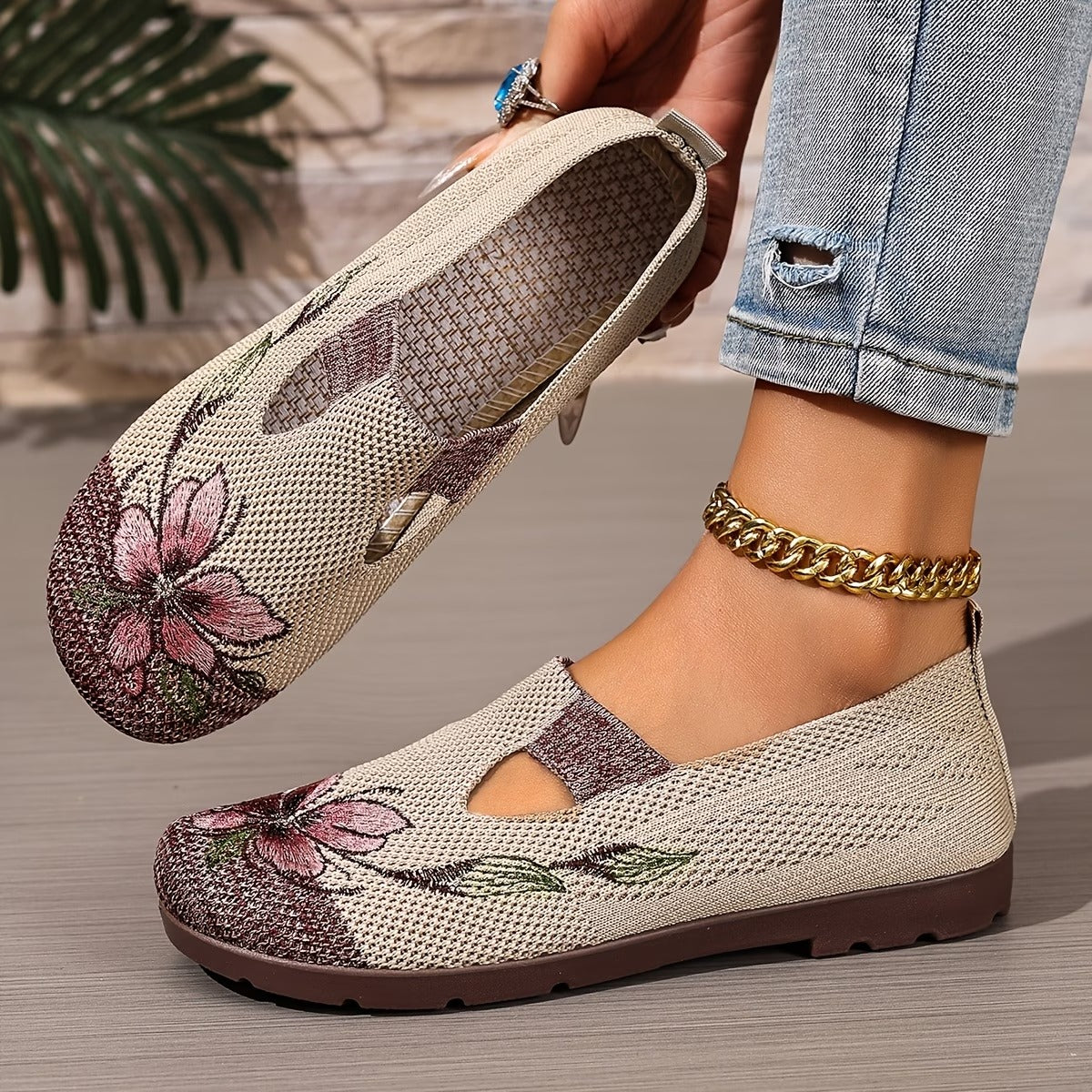 Liora™ Zapatos de mujer, transpirables, estéticos con bordado