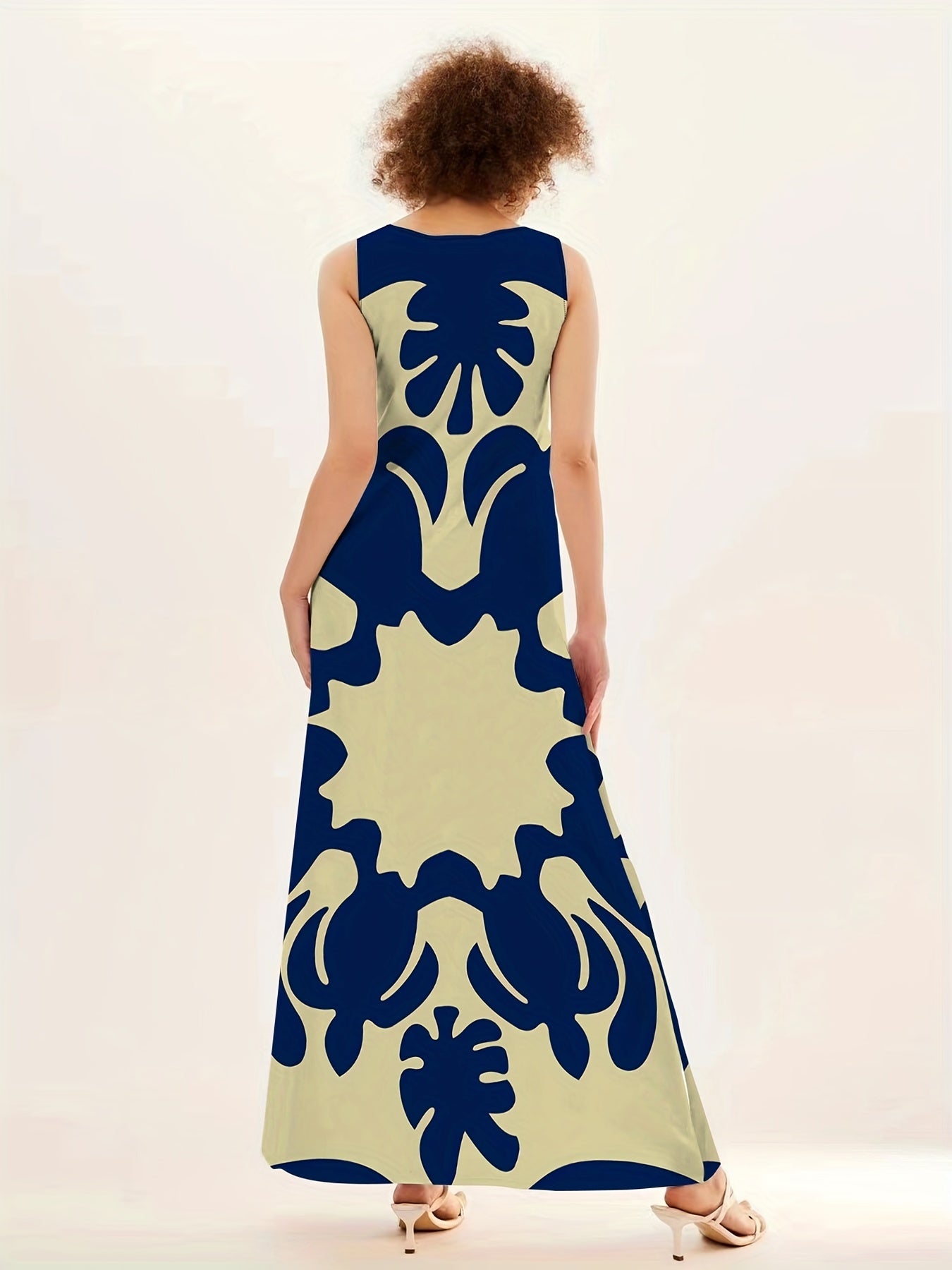 Giana™ Vestido Bohemio Estampado con Escote en V y Corte Amplio