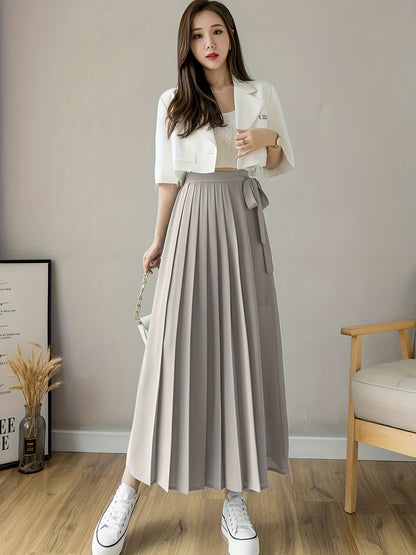Caexine™ Pantalón de Pierna Ancha con Pliegues y Corte Elegante