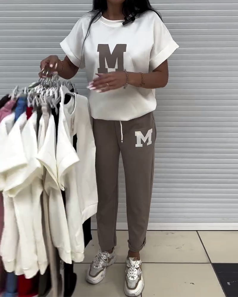 Dorella™ Conjunto femenino, casual, moderno, estampado