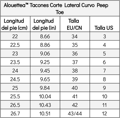 Alouettea™ Tacones Corte Lateral Curvo Peep Toe