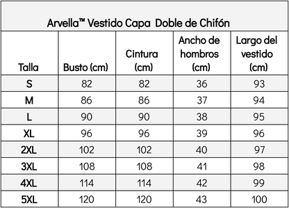 Arvella™ Vestido Capa Doble de Chifón