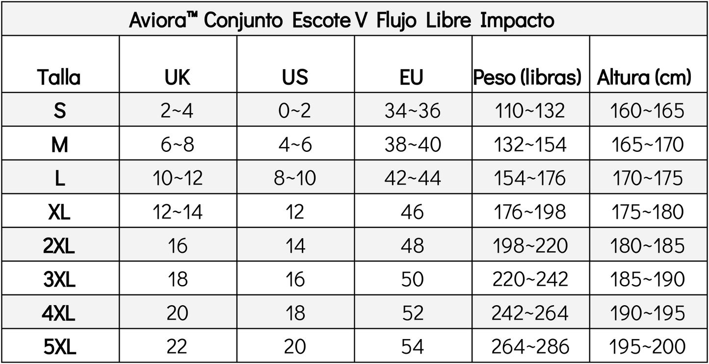 Aviora™ Conjunto Escote V Flujo Libre Impacto