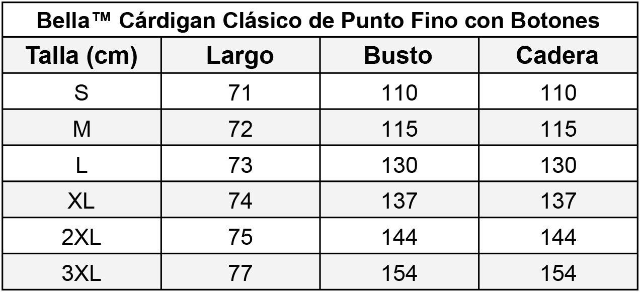 Bella™ Cárdigan Clásico de Punto Fino con Botones