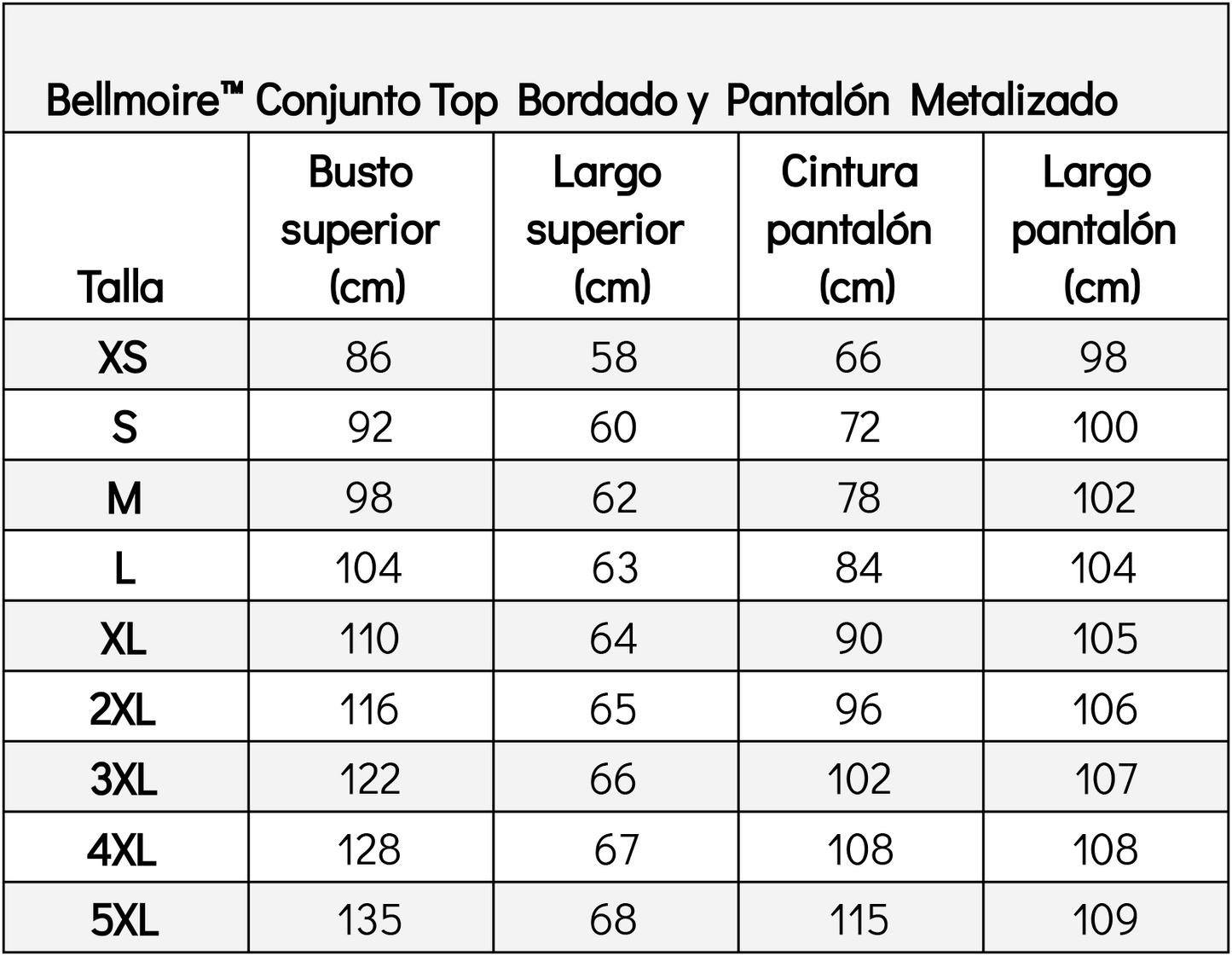 Bellmoire™ Conjunto Top Bordado y Pantalón Metalizado