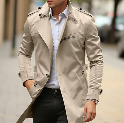 Belvaro™ Gabardina Ligera para Hombre Estilo Moderno