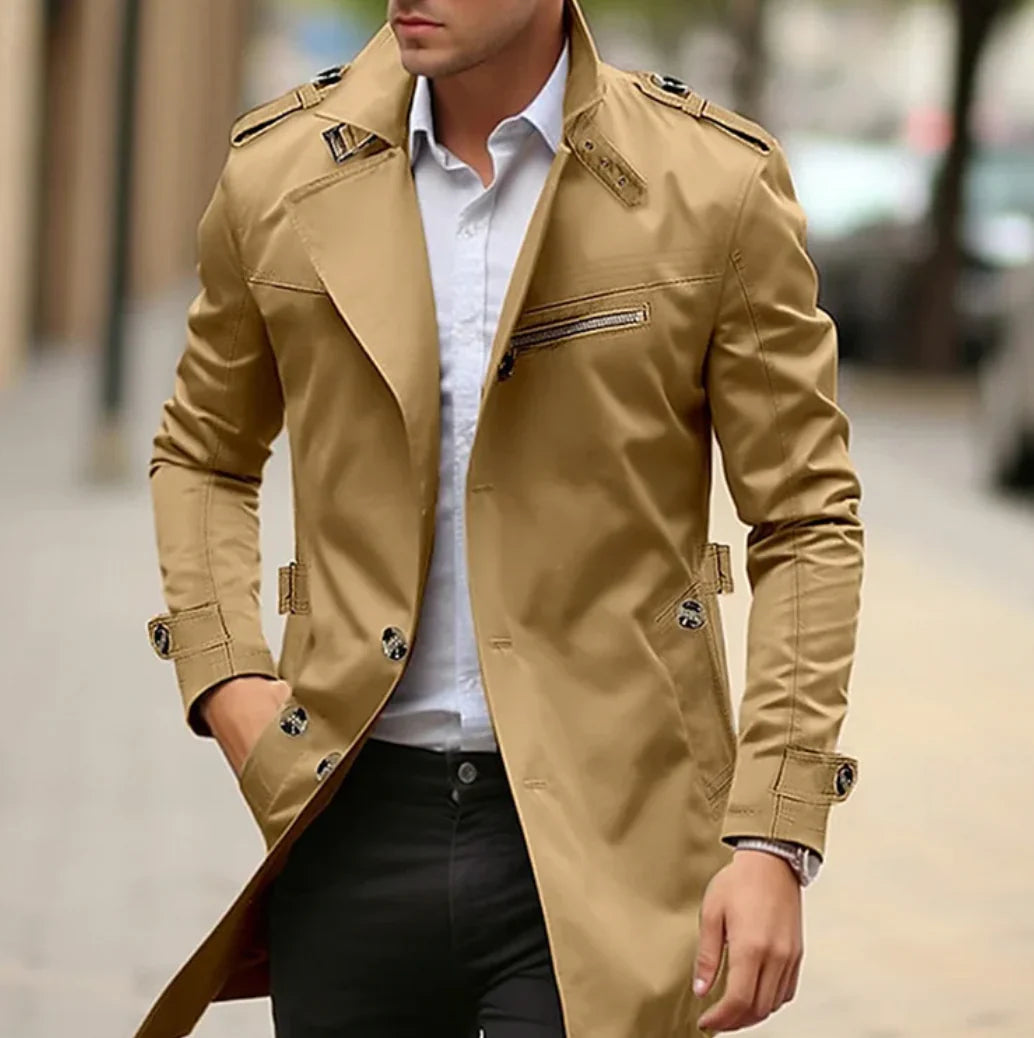 Belvaro™ Gabardina Ligera para Hombre Estilo Moderno