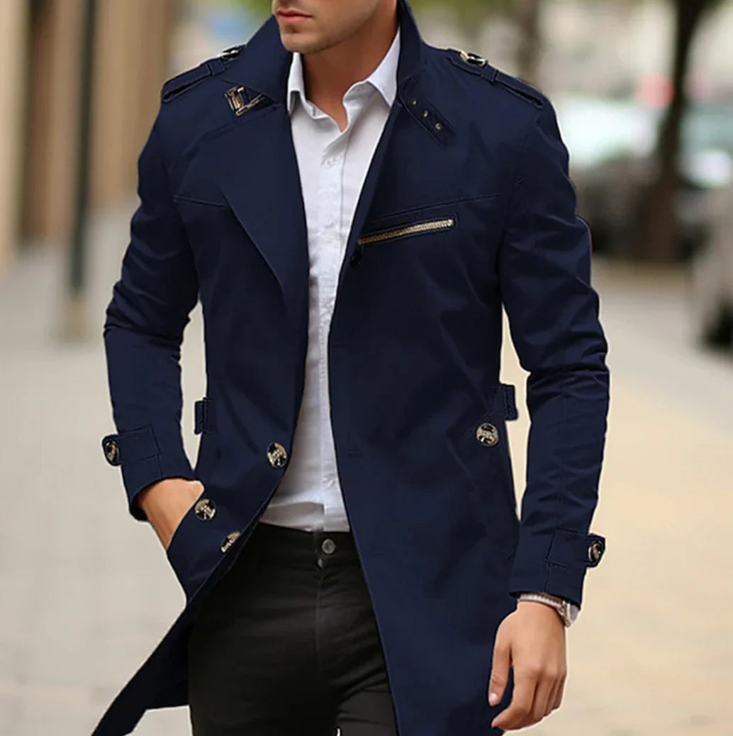 Belvaro™ Gabardina Ligera para Hombre Estilo Moderno
