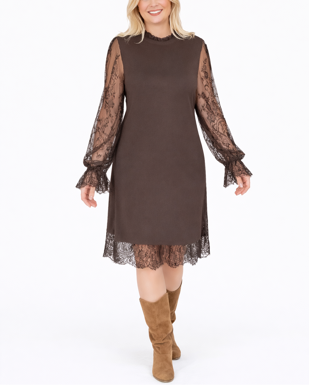 Brivora™ Vestido Elegante con Encaje Patchwork