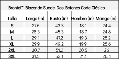 Brontel™ Blazer de Suede Dos Botones Corte Clásico